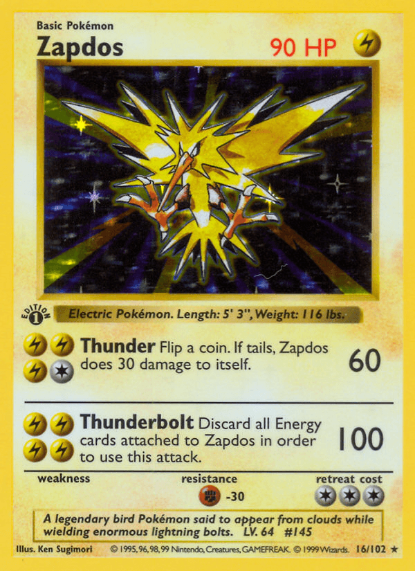 Zapdos Pokémon card