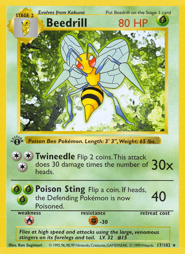 Beedrill Pokémon card