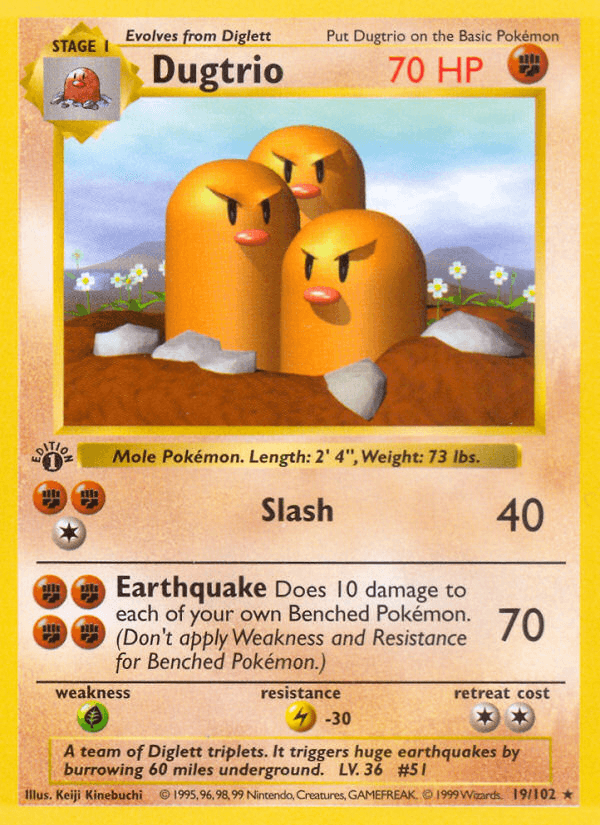 Dugtrio Pokémon card