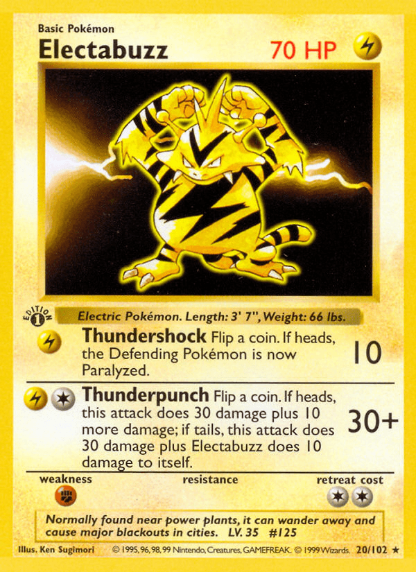 Electabuzz Pokémon card
