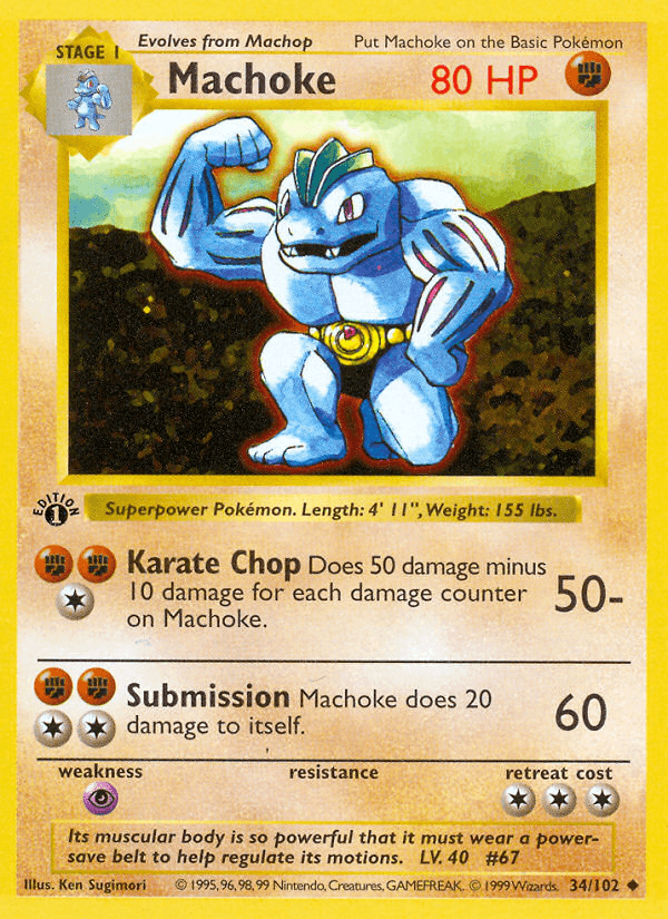 Machoke Pokémon card