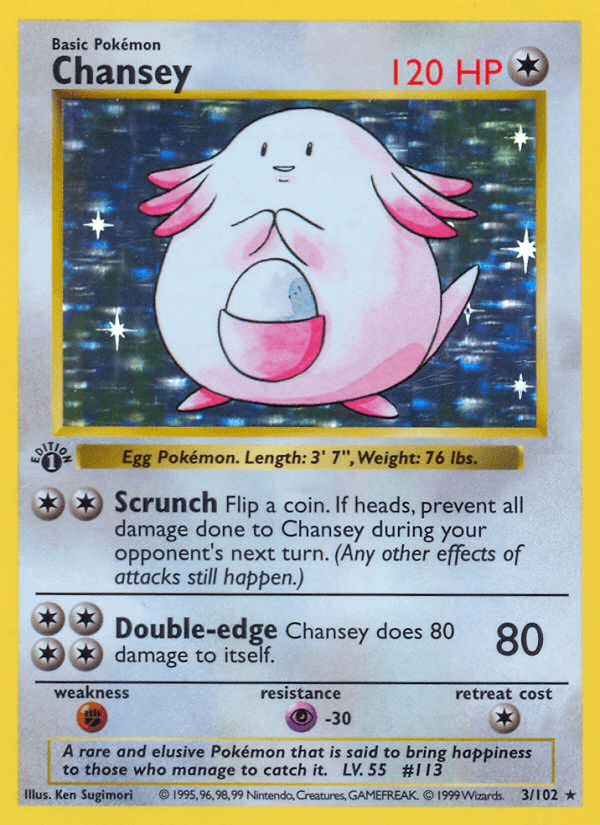 Chansey Pokémon card