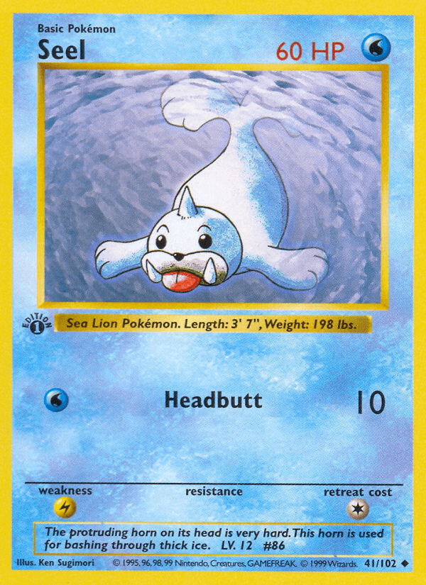 Seel Pokémon card