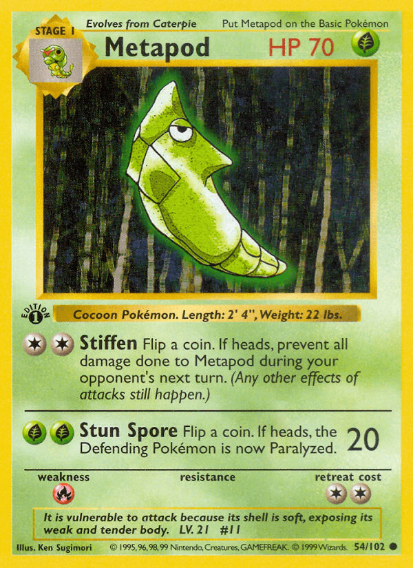 Metapod Pokémon card