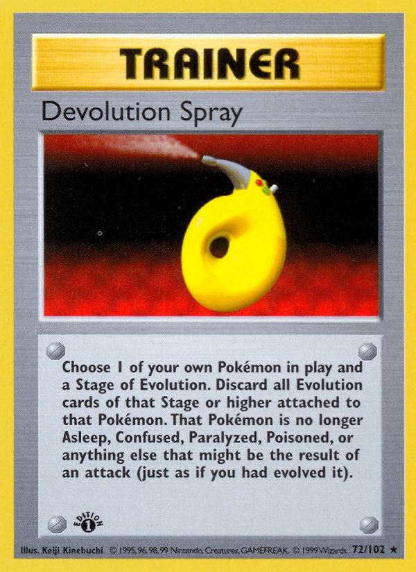 Devolution Spray Pokémon card