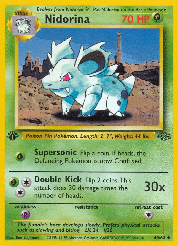 Nidorina Pokémon card