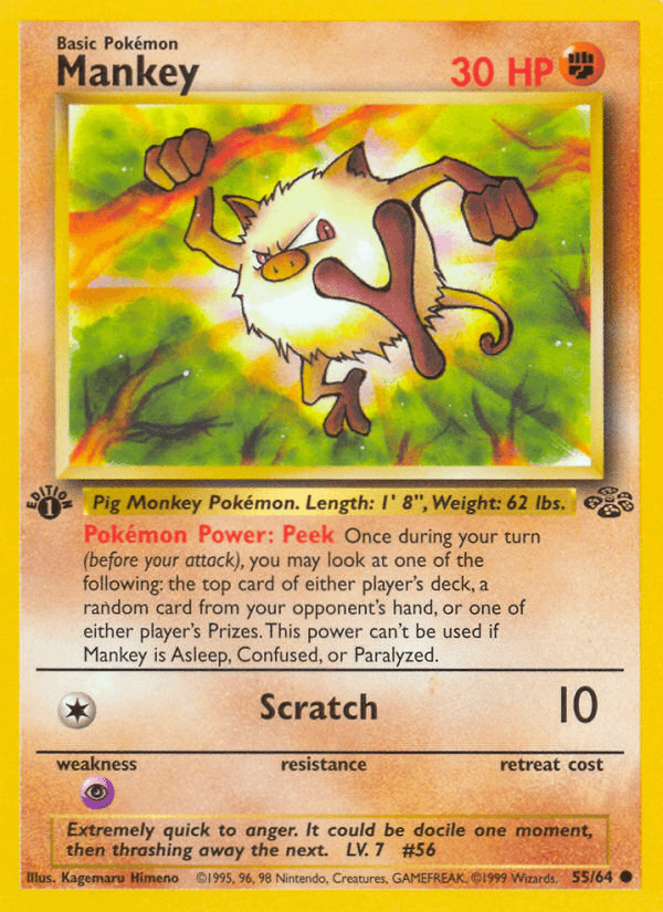 Mankey Pokémon card