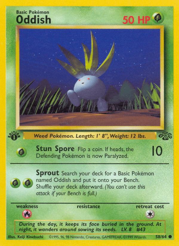 Oddish Pokémon card