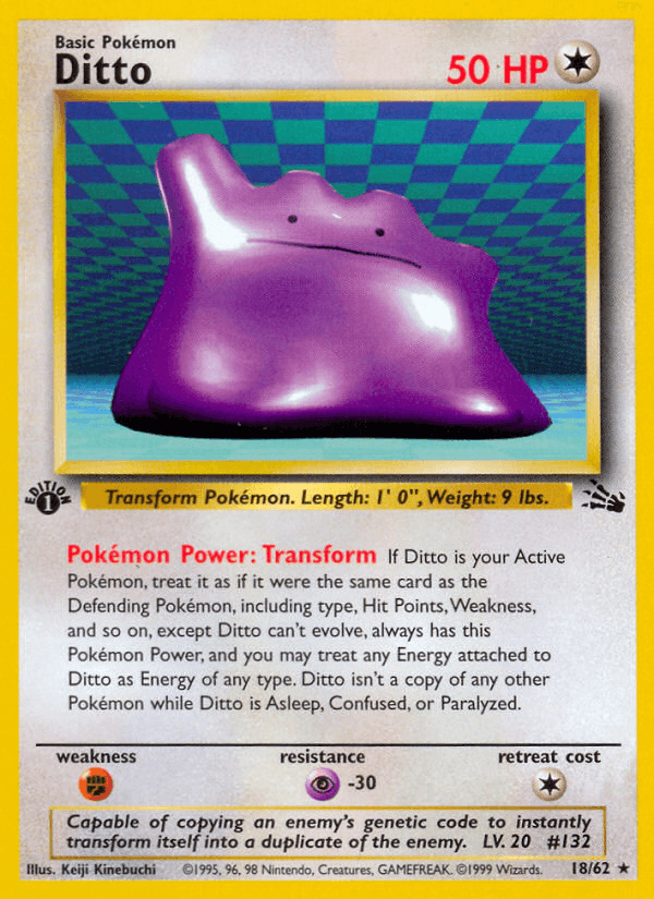 Ditto Pokémon card