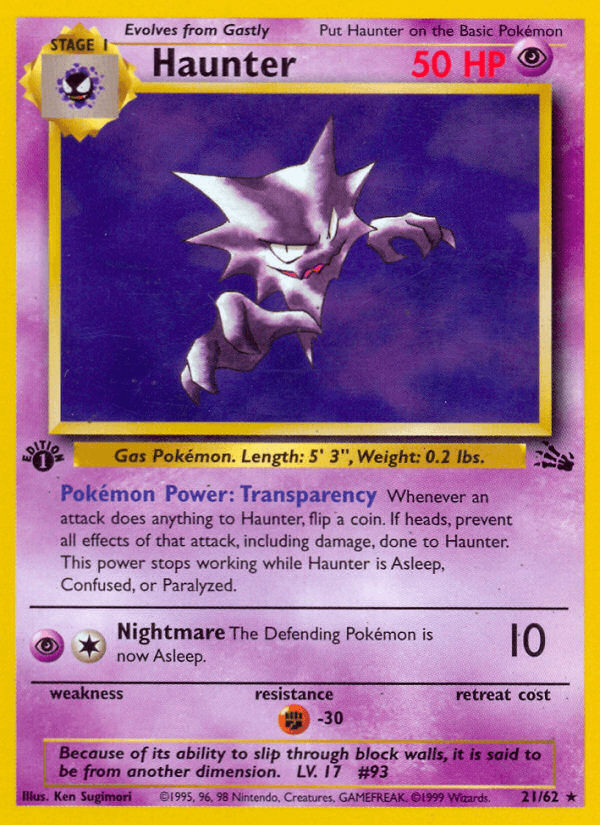 Haunter Pokémon card