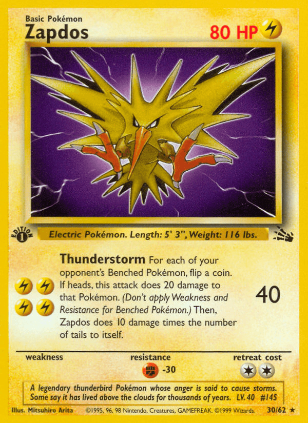 Zapdos Pokémon card