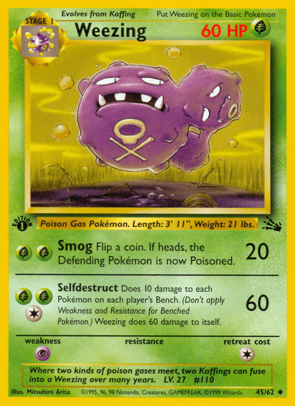 Weezing Pokémon card