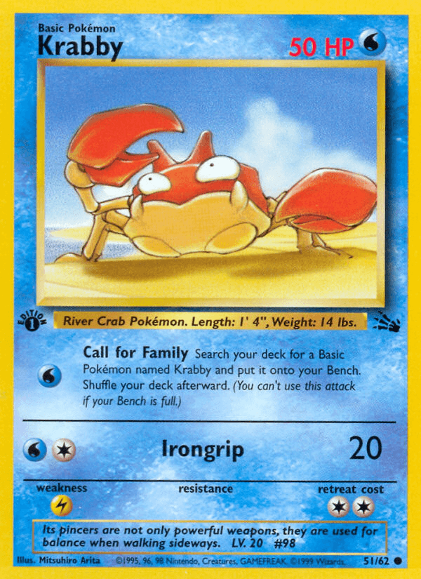 Krabby Pokémon card