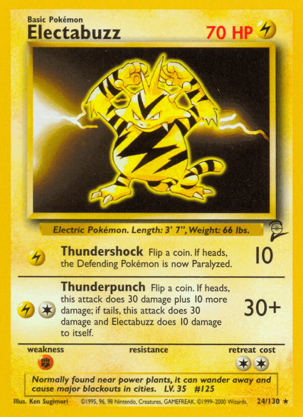 Electabuzz Pokémon card