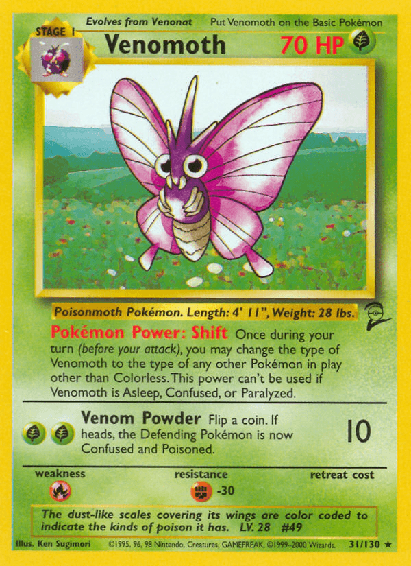 Venomoth Pokémon card