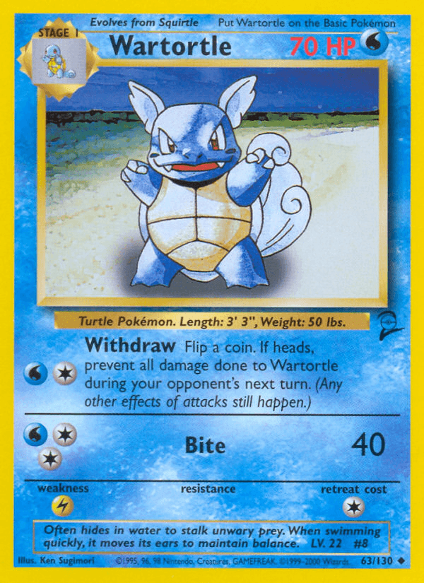 Wartortle Pokémon card
