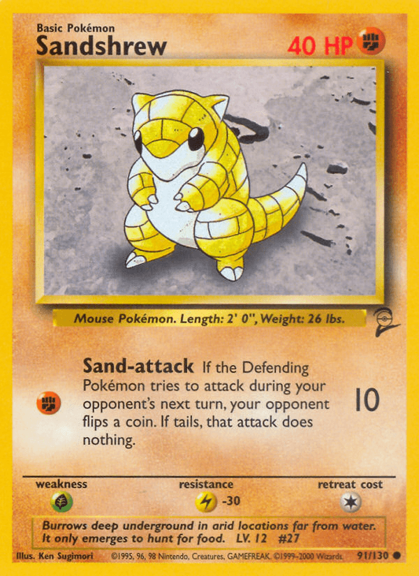 Sandshrew Pokémon card