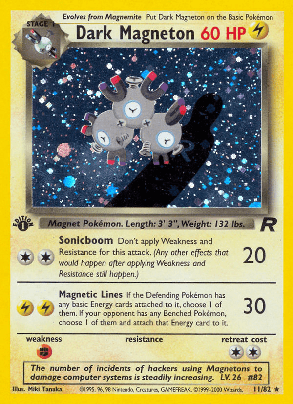Dark Magneton Pokémon card