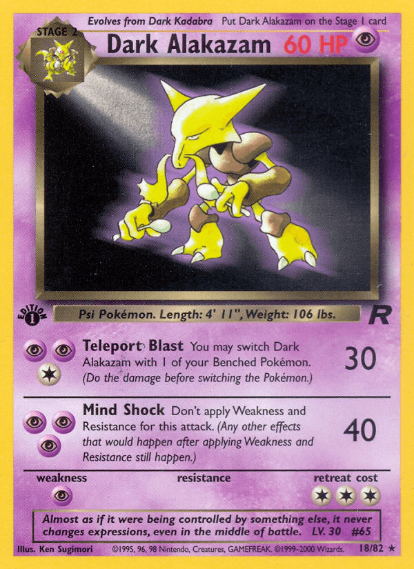 Dark Alakazam from Team Rocket