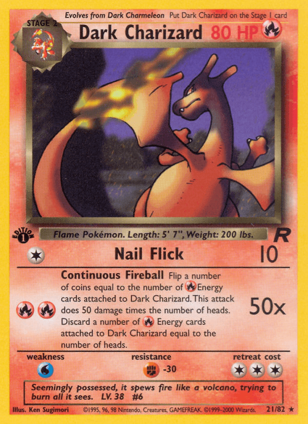 Dark Charizard Pokémon card