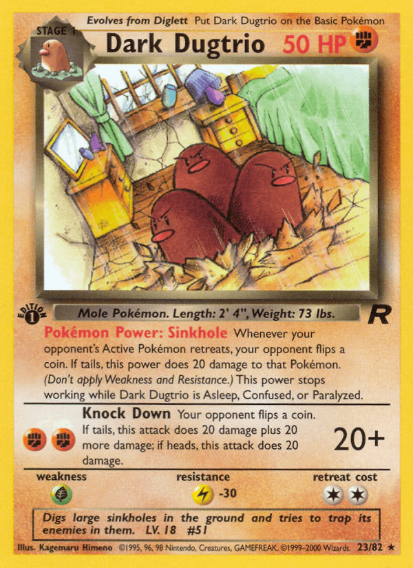 Dark Dugtrio Pokémon card
