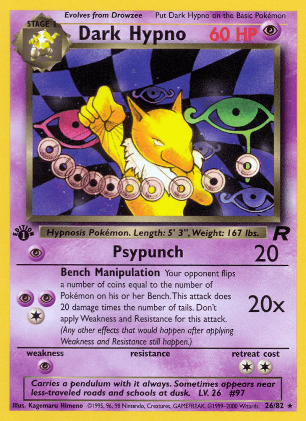 Dark Hypno Pokémon card