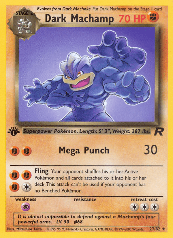 Dark Machamp Pokémon card