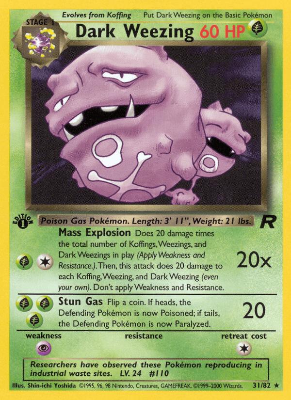Dark Weezing Pokémon card