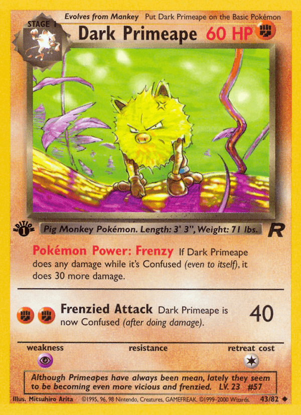 Dark Primeape Pokémon card