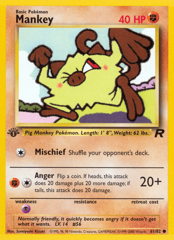 Mankey Pokémon card