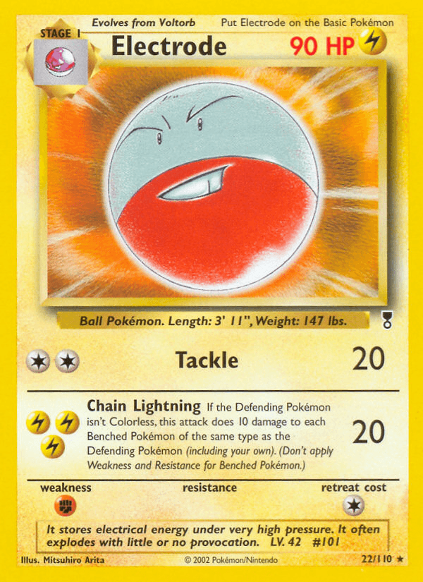 Electrode Pokémon card
