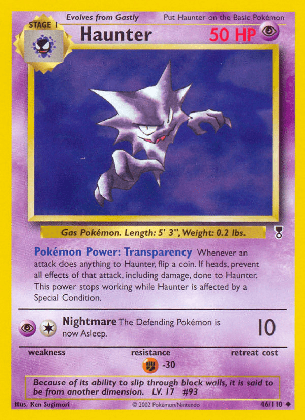 Haunter Pokémon card
