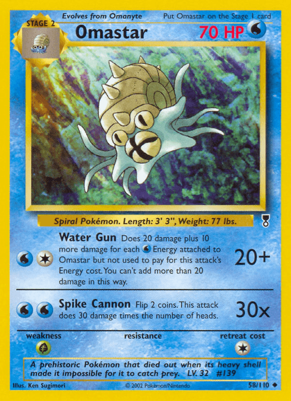 Omastar Pokémon card