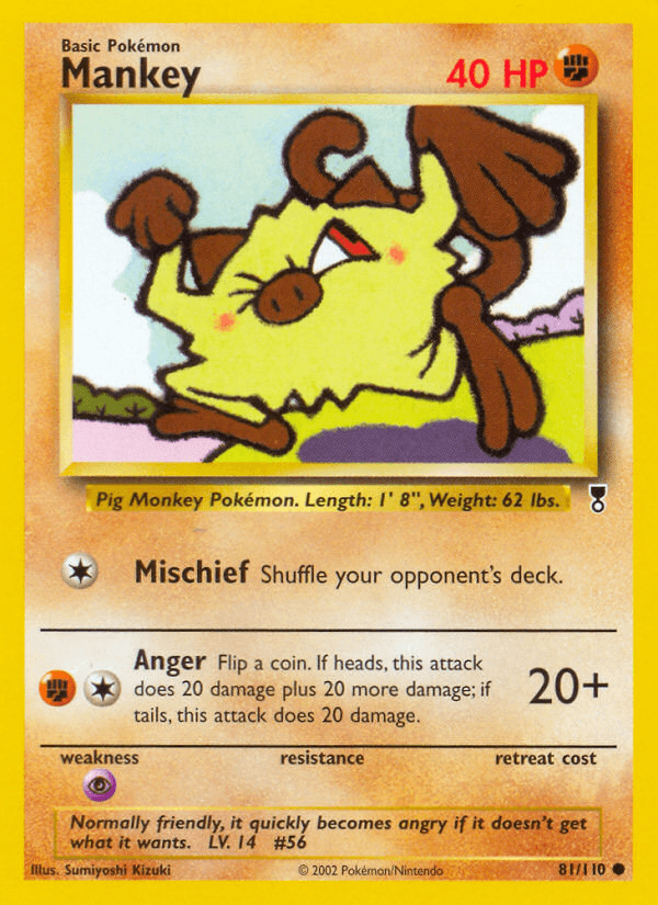 Mankey Pokémon card