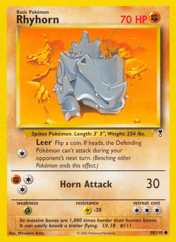 Rhyhorn Pokémon card