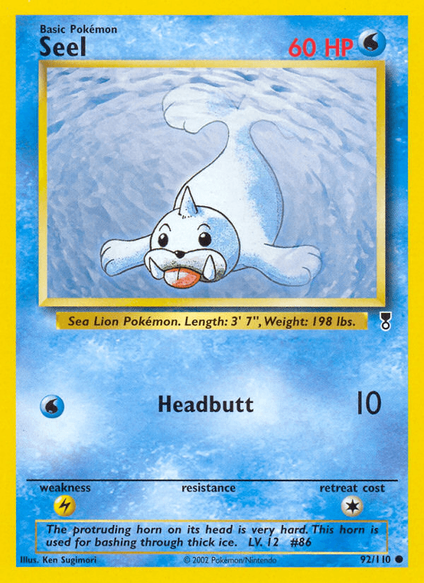 Seel Pokémon card