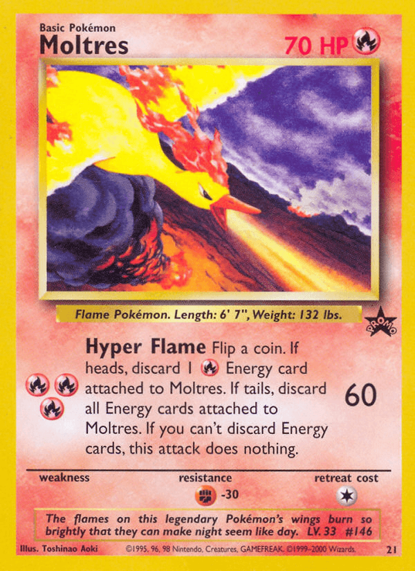 Moltres Pokémon card