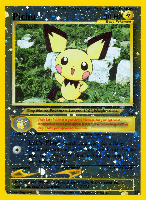 Pichu Pokémon card