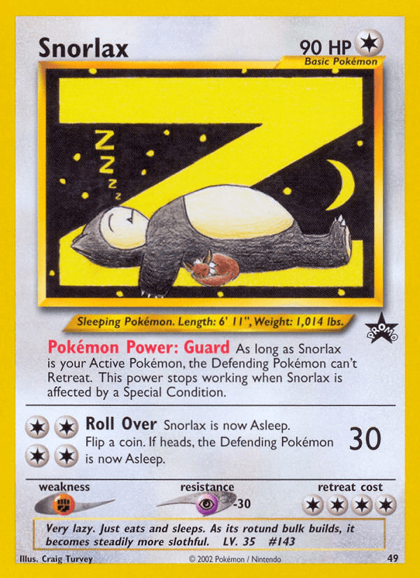 Snorlax from Wizards Black Star Promos