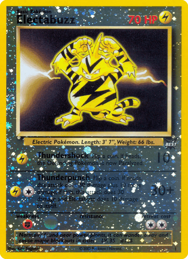 Electabuzz Pokémon card