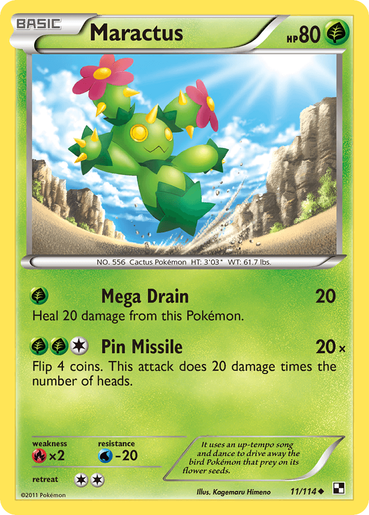 Maractus Pokémon card