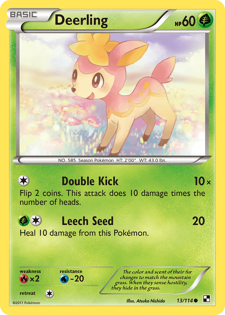 Deerling Pokémon card