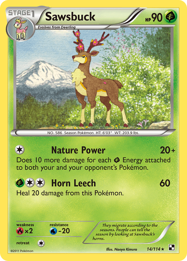 Sawsbuck Pokémon card