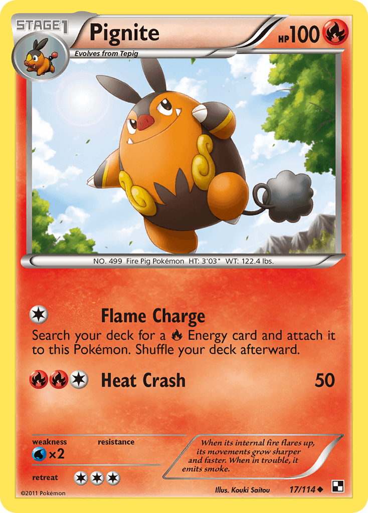 Pignite Pokémon card