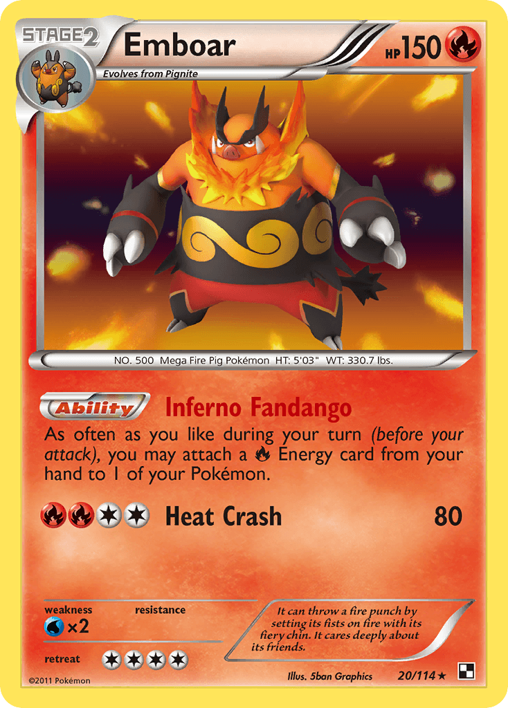 Emboar Pokémon card