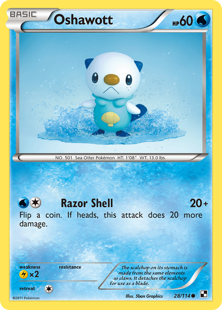Oshawott Pokémon card