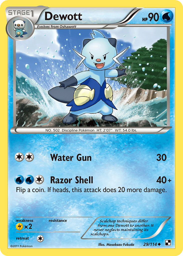 Dewott Pokémon card