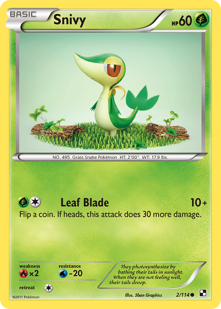 Snivy Pokémon card