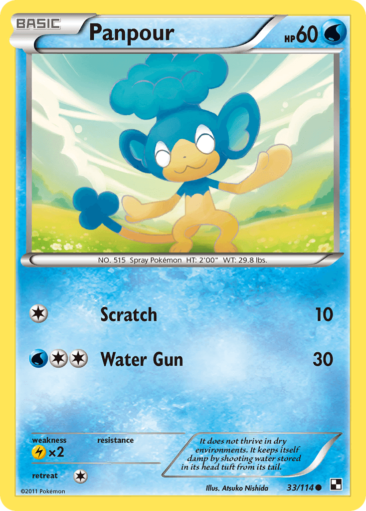 Panpour Pokémon card