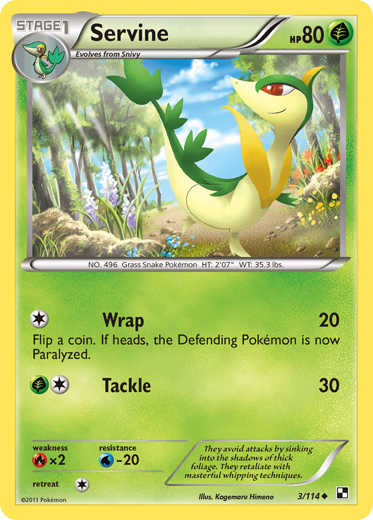 Servine Pokémon card